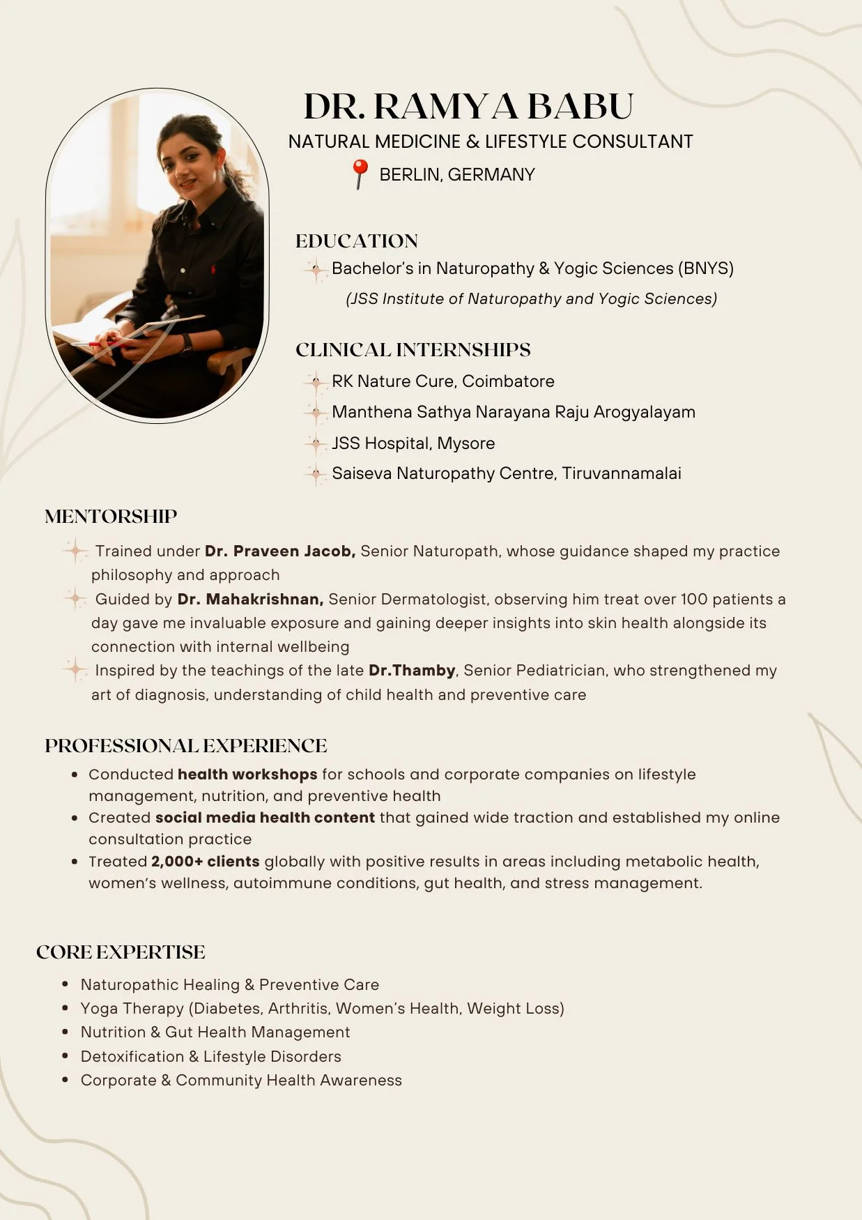 Ramya babu CV/Resume